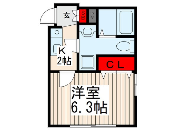 ｂ　ＣＡＳＡ　おおさかえ公園の物件間取画像